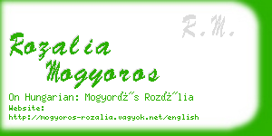 rozalia mogyoros business card