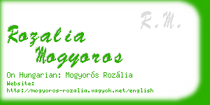 rozalia mogyoros business card